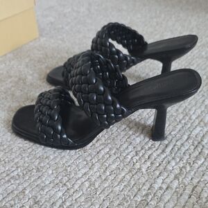 Michael Kors Black Braided Sandals